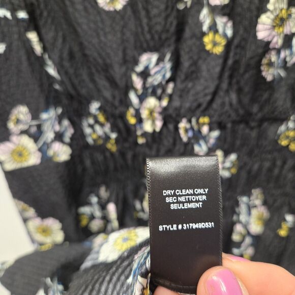 Rebecca Taylor Silk Kelsey Floral Dress sz 0 / XS Elegant Date Night Midi A-Line - Picture 12 of 13